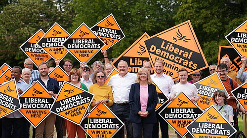 Ed Davey and Liz Jarvis