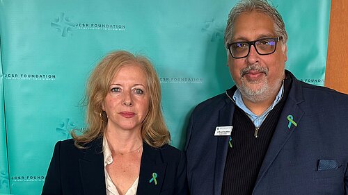 Liz Jarvis MP stood with Jibraan