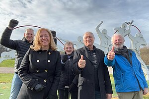 Liz with councillors in West End