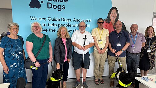 Liz Jarvis MP with Guide Dogs charity